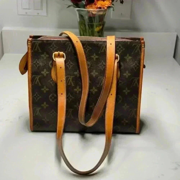 LOUIS VUITTON Popincourt Haut Shoulder Bag Monogram Leather Brown + COA - Picture 4 of 16